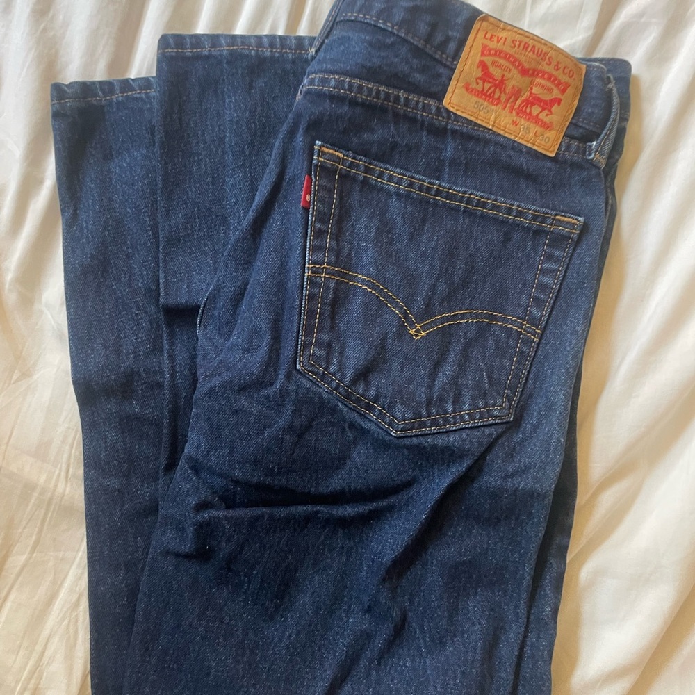 Levi's Men's Dark Blue Straight Jeans